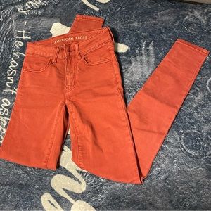 Rust Skinny Hi-Rise Jeggings 00